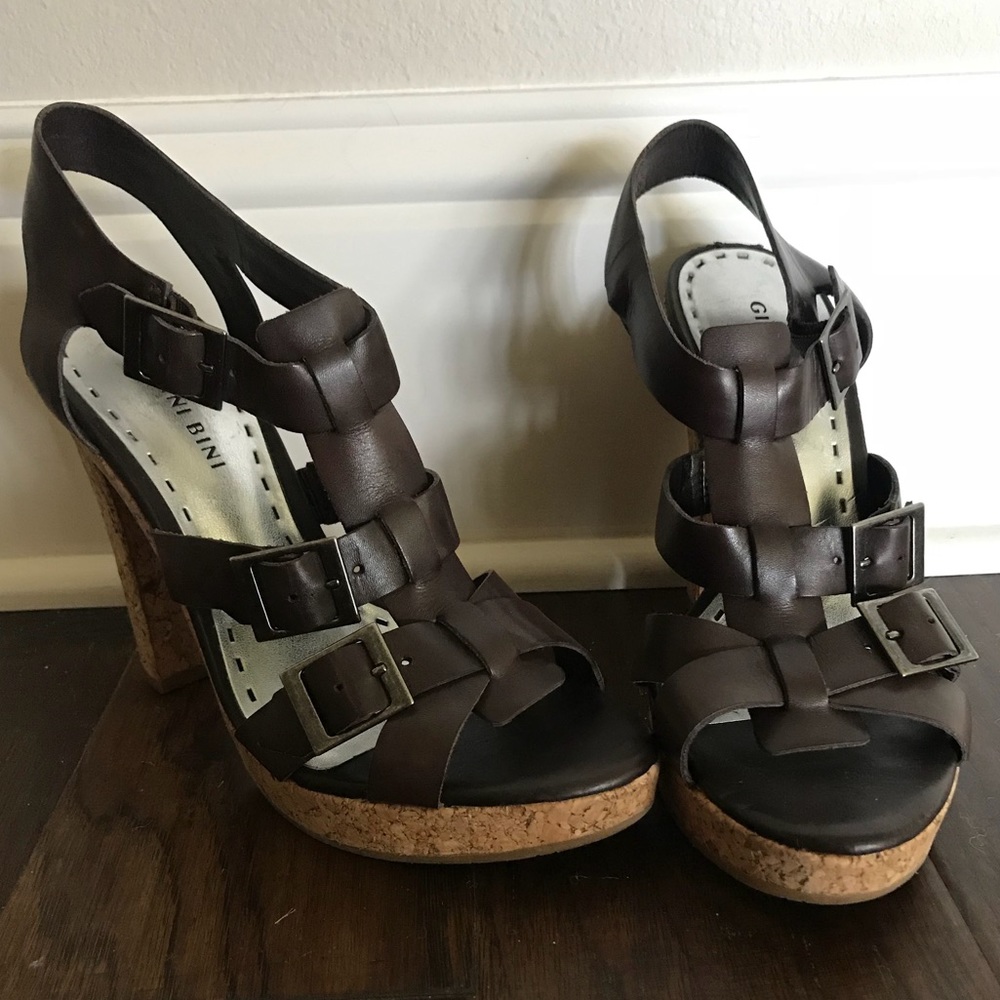 Gianni Bini Cork Heel Sandal